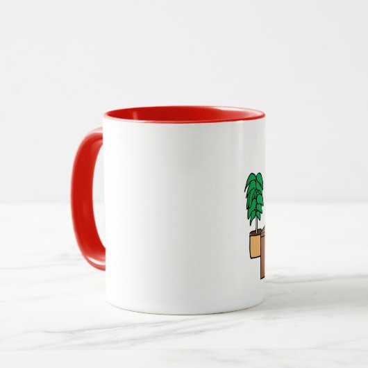 Marketing guru-gepersonaliseerde cartoon mok (Voorkant links)