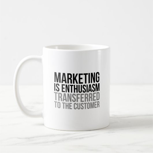 Marketing is enthousiast koffiemok (Links)