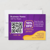 Marketing Korting QR-code om te scannen voor klant Kaart (Voorkant)