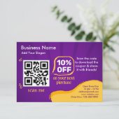 Marketing Korting QR-code om te scannen voor klant Kaart (Staand voorkant)