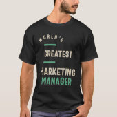 Marketing Manager Functie Titel Man Vrouwen Gift T-shirt (Voorkant)