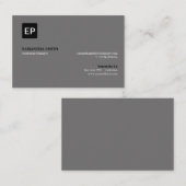 Marketing Manager Grey and Black Euro Visitekaartje (Voorkant / Achterkant)