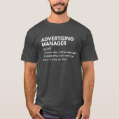 Marketing Manager Irony T-shirt (Voorkant)