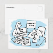 Marketing Manager is geopend tijdens een verkooppr Briefkaart (Voorkant / Achterkant)