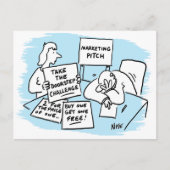 Marketing Manager is geopend tijdens een verkooppr Briefkaart (Voorkant)