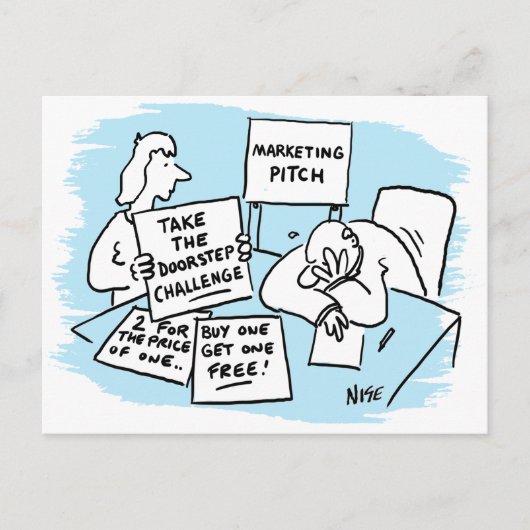 Marketing Manager is geopend tijdens een verkooppr Briefkaart (Voorkant)