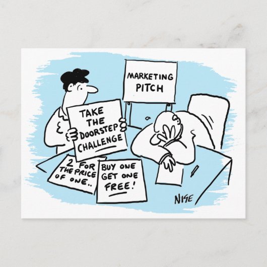 Marketing Manager is geopend tijdens een verkooppr Briefkaart (Voorkant)