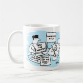 Marketing Manager is geopend tijdens een verkooppr Koffiemok (Links)