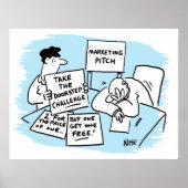 Marketing Manager is geopend tijdens een verkooppr Poster (Voorkant)