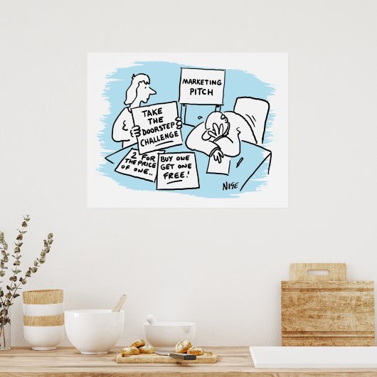 Marketing Manager is geopend tijdens een verkooppr Poster (Keuken)