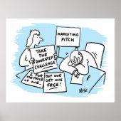 Marketing Manager is geopend tijdens een verkooppr Poster (Voorkant)