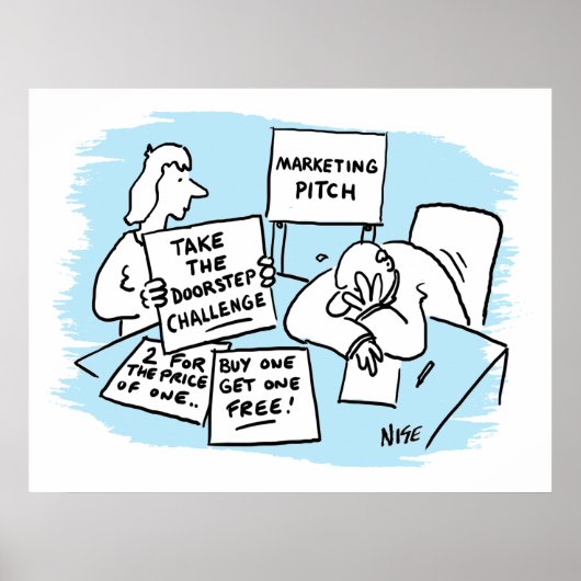 Marketing Manager is geopend tijdens een verkooppr Poster (Voorkant)