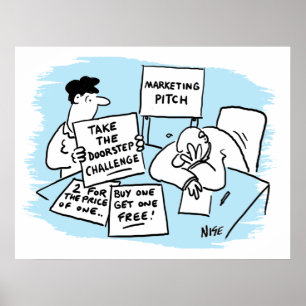 Marketing Manager met de Ideeën van de Campagne va Poster