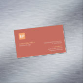 Marketing Manager Red Oranje Magnetisch Visitekaartje (Voorbeeld)