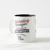 Marketing Manager Tweekleurige Koffiemok (Voorkant links)