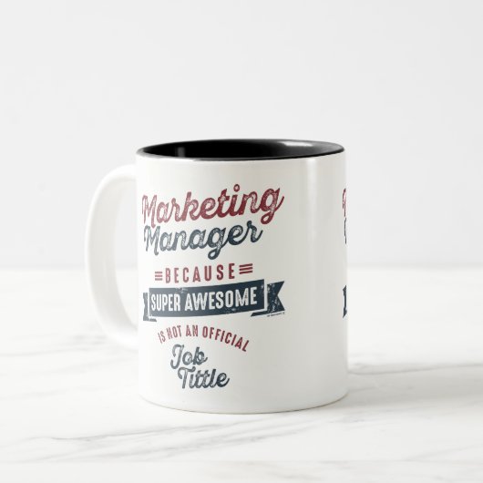 Marketing Manager Tweekleurige Koffiemok (Voorkant links)