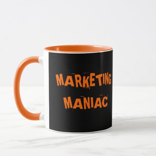 Marketing Maniac Funny Manager Exec Functietitel Mok (Links)