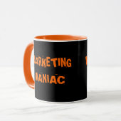Marketing Maniac Funny Manager Exec Functietitel Mok (Voorkant links)