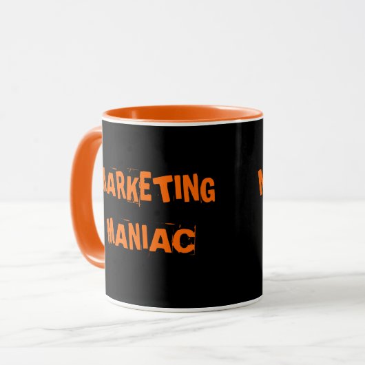 Marketing Maniac Funny Manager Exec Functietitel Mok (Voorkant links)