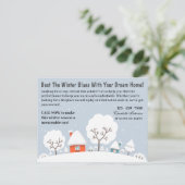 Marketing of Farming Winter Vastgoed Feestdagenkaart (Staand voorkant)