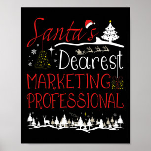 Marketing Professional Kerstmis Baan Schattige Ker Poster