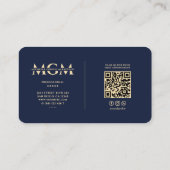 Marketing Professioneel Donker Marine Blauw Goud M Visitekaartje (Achterkant)