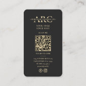Marketing Professioneel Zwart Moderne Sociale QR Visitekaartje (Achterkant)