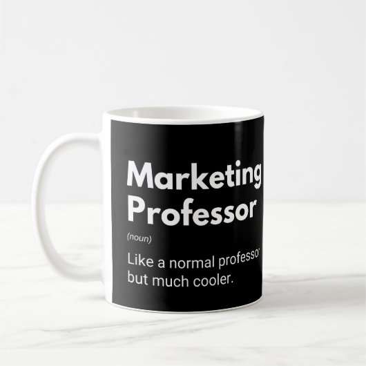 Marketing Professor Grappige Definitie Koffiemok (Links)