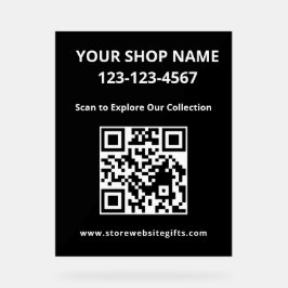 Marketing QR Business Acrylic Sign Acryl Bord