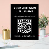 Marketing QR-code acrylschild Acryl Bord (Huwelijk)