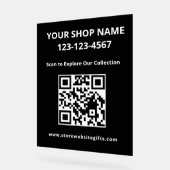 Marketing QR-code acrylschild Acryl Bord (Hoek)