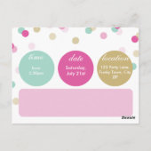 MARKETING schattig confetti spots goud mint roze Briefkaart (Achterkant)
