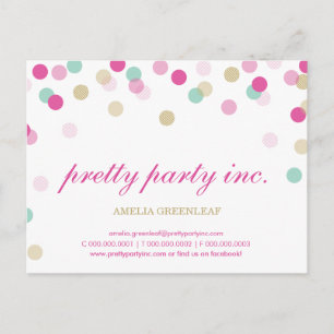 MARKETING schattig confetti spots goud mint roze Briefkaart