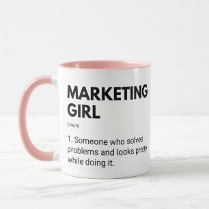 Marketing Schattige Grappige Meisjes Definitie Mok