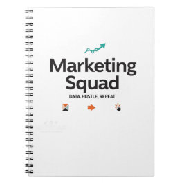 Marketing Squad – Data. Gestreept. Herhalen. Notitieboek