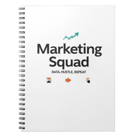 Marketing Squad – Data. Gestreept. Herhalen. Notitieboek (Voorkant)