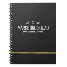 Marketing Squad – Data. Gestreept. Herhalen. Notitieboek