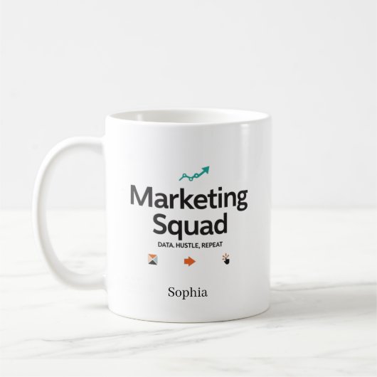 Marketing Squad Gepersonaliseerde Naam Koffiemok (Links)