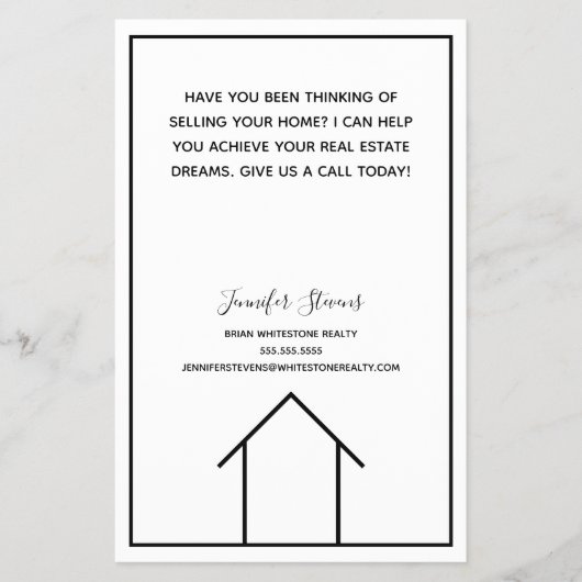 Marketing van Estate Company Custom Realty Agent Flyer (Voorkant)