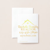 Marketing van onroerend goed Aangepaste makelaar Folie Kaarten (Met envelop)