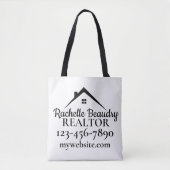 Marketing van onroerend goed Aangepaste makelaar Tote Bag (Voorkant)