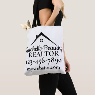 Marketing van onroerend goed Aangepaste makelaar Tote Bag