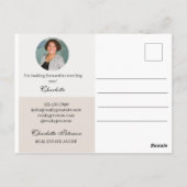 Marketing van open huizen in onroerend goed briefkaart (Achterkant)