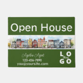 Marketing van open huizen in onroerend goed deurmat (Voorkant)