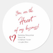 Marketing van Realtor Marketing Valentijnsdag Ronde Sticker (Voorkant)