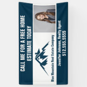 Marketing van vastgoedbedrijf Blue Mountain Spandoek (Verticaal)