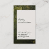 Marketing Visitekaartje Modern Dark Green Texture (Achterkant)