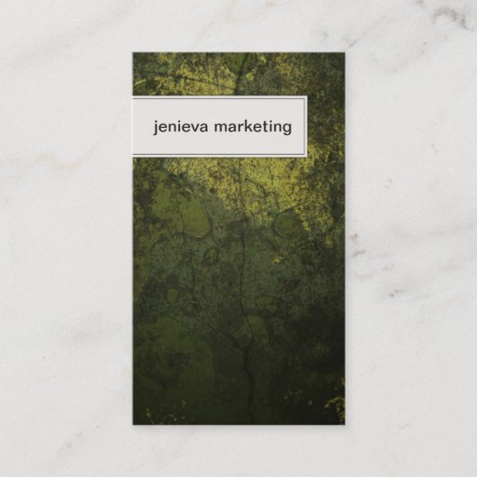 Marketing Visitekaartje Modern Dark Green Texture (Voorkant)