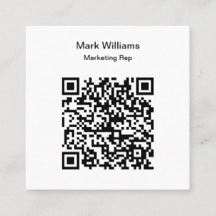 Marketing Voeg uw QR-code zakelijke kaarten toe Vierkante Visitekaartje