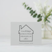 Marketing voor de productie van onroerend goed briefkaart (Staand voorkant)